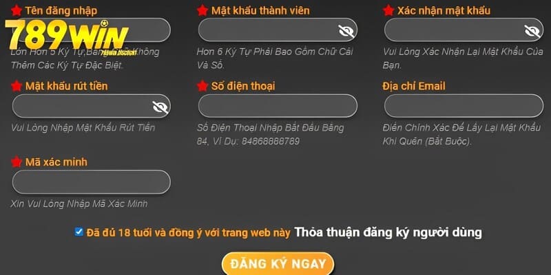 Quy Trình Đăng Ký 789Win Siêu Nhanh Chóng Chỉ Với 4 Bước