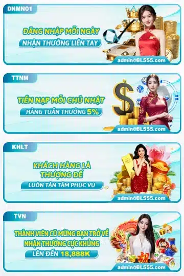 Khuyến mãi BL555 - Tổng hợp ưu đãi hot nhất 2026 Khuyến mãi BL555 - Tổng hợp ưu đãi hot nhất 2026