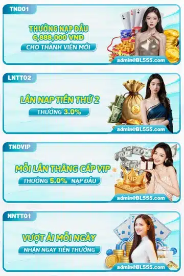 Khuyến mãi BL555 - Tổng hợp ưu đãi hot nhất 2026 Khuyến mãi BL555 - Tổng hợp ưu đãi hot nhất 2026