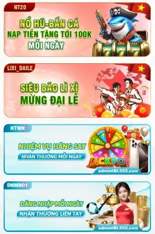 Khuyến mãi BL555 - Tổng hợp ưu đãi hot nhất 2026 Khuyến mãi BL555 - Tổng hợp ưu đãi hot nhất 2026