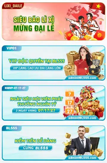 Khuyến mãi BL555 - Tổng hợp ưu đãi hot nhất 2026 Khuyến mãi BL555 - Tổng hợp ưu đãi hot nhất 2026